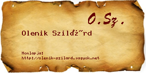 Olenik Szilárd névjegykártya